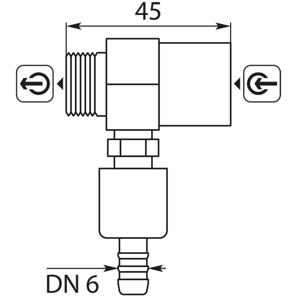 Injector RM300, 3/8" IG - 3/8" AG, 1.80 Injector RM300, 3/8" IG - 3/8" AG, 1.80