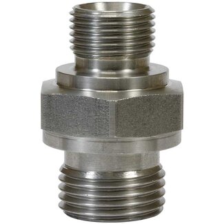 Dubbel nippel, 1/8" AG - 3/8" AG, 500 bar