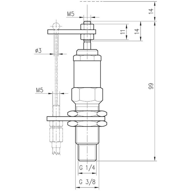 Toerentalregelaar RG1, 1/4" AG
