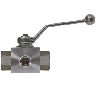 Driewegkraan, 1/2" IG, 500 bar