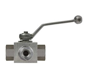 Driewegkraan, 1/4" IG, 315 bar