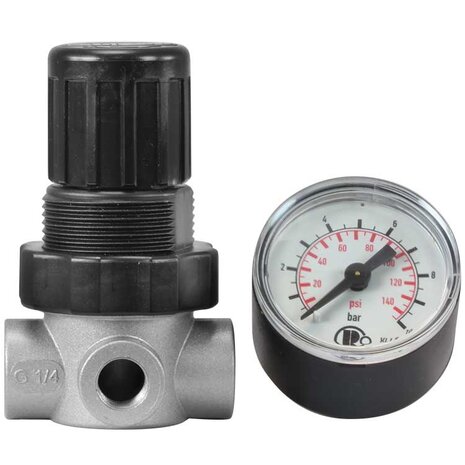 Drukregelaar 0.5 - 10 bar, met manometer