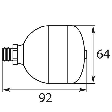 Drukbol, 0.07 l, 15 - 200 bar, M14 AG