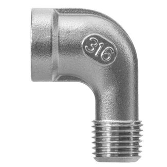 Winkel 3/8" IG-AG Edelstahl