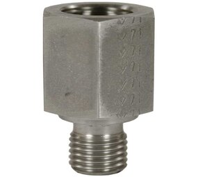 Reductie nippel, 3/8" IG - 1/2" AG, 400 bar Reductie nippel, 3/8" IG - 1/2" AG, 400 bar