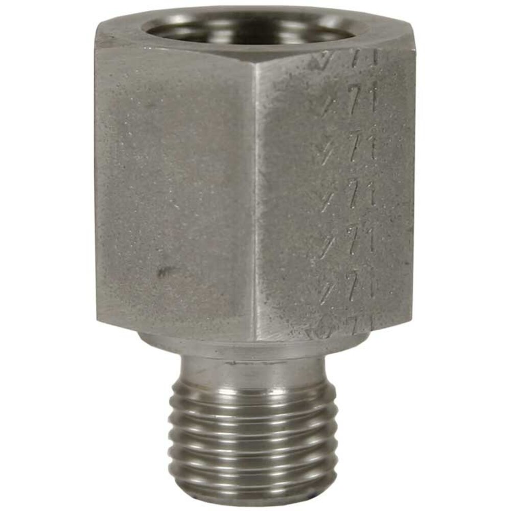 Reductie nippel, 1/4" IG - 3/8" AG, 400 bar Reductie nippel, 1/4" IG - 3/8" AG, 400 bar