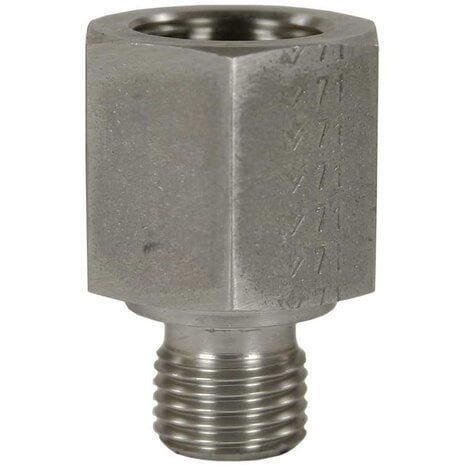 Reductie nippel, 3/8" IG - 1/4" AG, 400 bar Reductie nippel, 3/8" IG - 1/4" AG, 400 bar