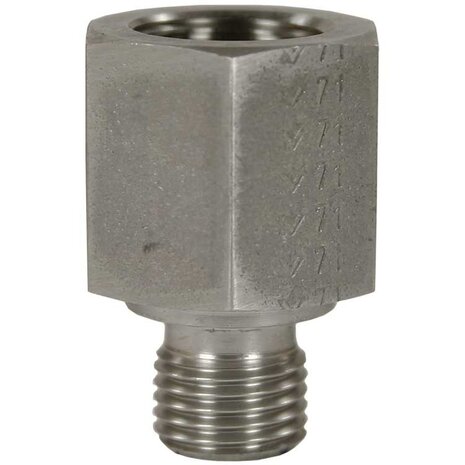 Reductie nippel, 1/4" IG - 1/8" AG, 400 bar Reductie nippel, 1/4" IG - 1/8" AG, 400 bar
