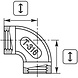 Bocht 3/8" IG roestvrij staal Bocht 3/8" IG roestvrij staal