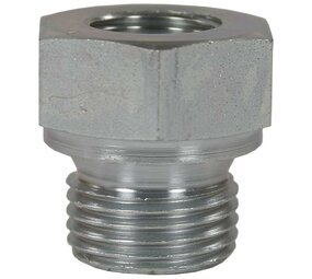 Reductie nippel, 1/8" IG - 1/4" AG, 500 bar Reductie nippel, 1/8" IG - 1/4" AG, 500 bar