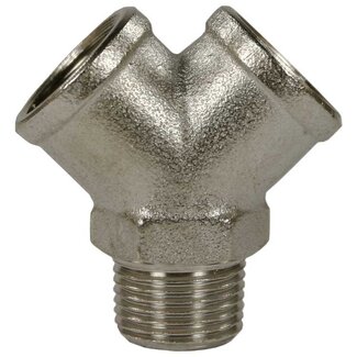 Y-AANSLUITING MESSING 3/8 "M/F