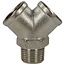 Y-AANSLUITING MESSING 3/8 "M/F