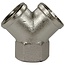 Y-stuk 3/8" IG messing vernikkeld