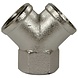 Y-stuk 3/8" IG messing vernikkeld Y-stuk 3/8" IG messing vernikkeld