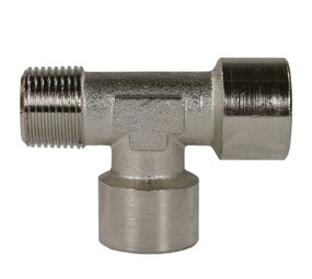 T-Stuk 1/2" IG-IG-AG Messing vernikkeld
