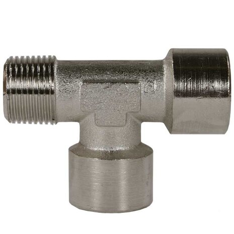 T-Stuk 1/2" IG-IG-AG Messing vernikkeld T-Stuk 1/2" IG-IG-AG Messing vernikkeld