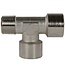 T-Stuk 1/2" IG-IG-AG Messing vernikkeld