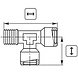 T-Stuk 1/2" IG-IG-AG Messing vernikkeld T-Stuk 1/2" IG-IG-AG Messing vernikkeld