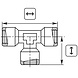 T-stuk 1/4" IG messing T-stuk 1/4" IG messing