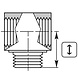 T-stuk 1/8 "IG-AG-IG messing, blok T-stuk 1/8 "IG-AG-IG messing, blok