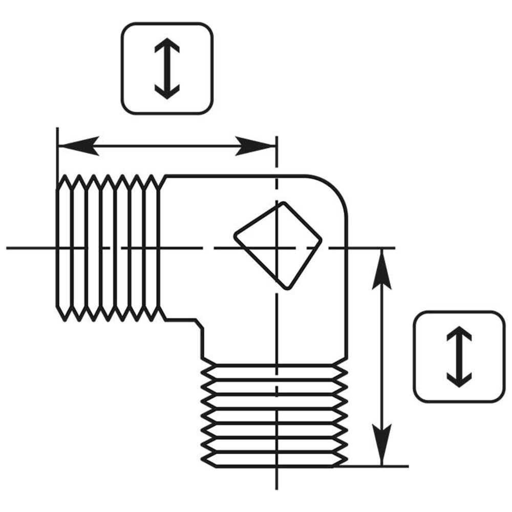 Bocht 1/4" AG messing Bocht 1/4" AG messing