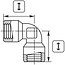 Bocht 1/4" IG messing