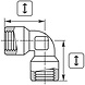 Bocht 1/4" IG messing Bocht 1/4" IG messing