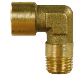 Bocht 3/8" IG-AG messing