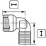 Bocht 3/8" IG-AG messing