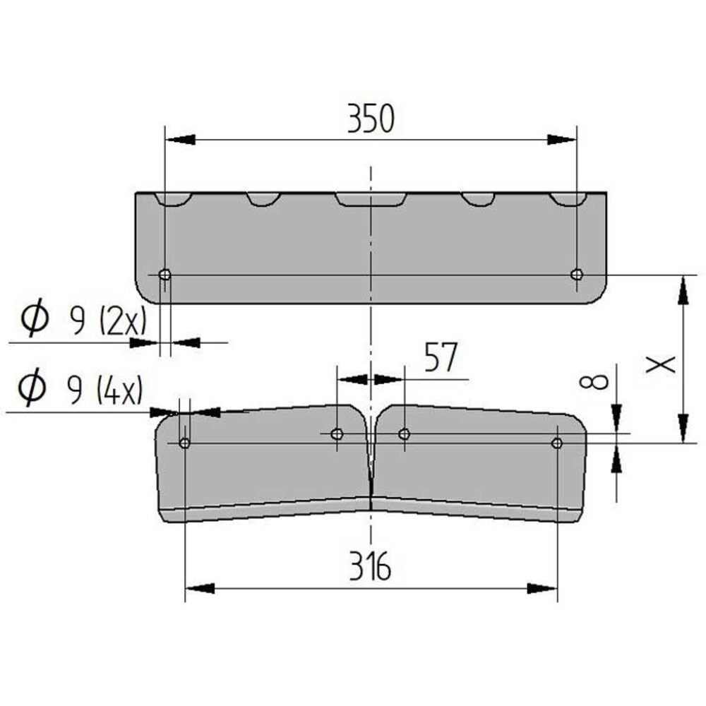 Easywash365+ Lanshouder 2-delig, 4 plaatsen Easywash365+ Lanshouder 2-delig, 4 plaatsen