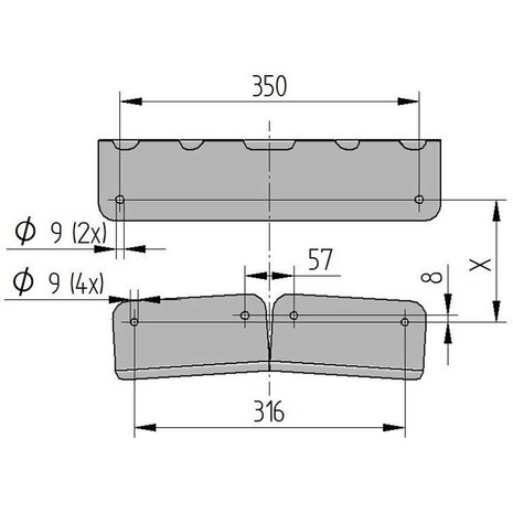 Easywash365+ Lanshouder 2-delig, 4 plaatsen Easywash365+ Lanshouder 2-delig, 4 plaatsen
