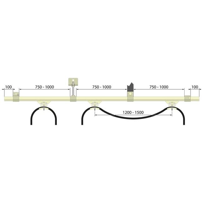 Railprofiel, 30 mm, 6 meter