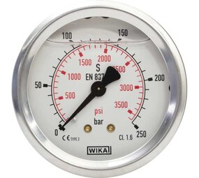 Manometer, 1/4" AG, 0 - 1000 bar, 63 mm Manometer, 1/4" AG, 0 - 1000 bar, 63 mm