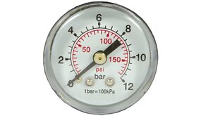 Manometer, 1/8" AG, 0 - 12 bar, 40 mm Manometer, 1/8" AG, 0 - 12 bar, 40 mm