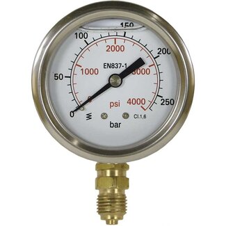 Manometer, 1/4" AG, 0 - 40 bar, 63 mm