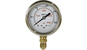 Manometer, 1/4" AG, 0 - 600 bar, 63 mm Manometer, 1/4" AG, 0 - 600 bar, 63 mm