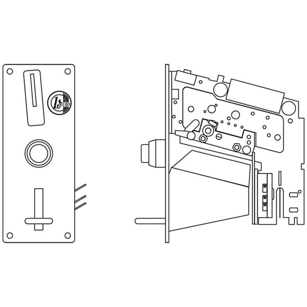 Muntproever met microschakelaar voor 1 euro