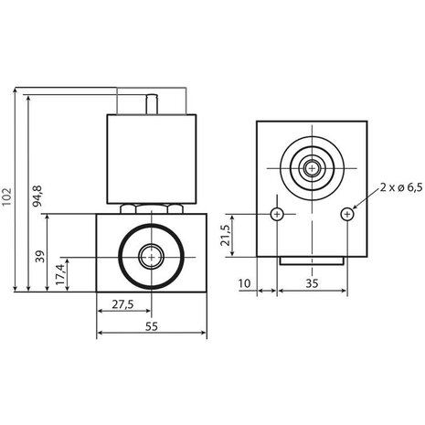 Magneetventiel Danfoss VDHT, 160 bar, 3/8" IG Magneetventiel Danfoss VDHT, 160 bar, 3/8" IG