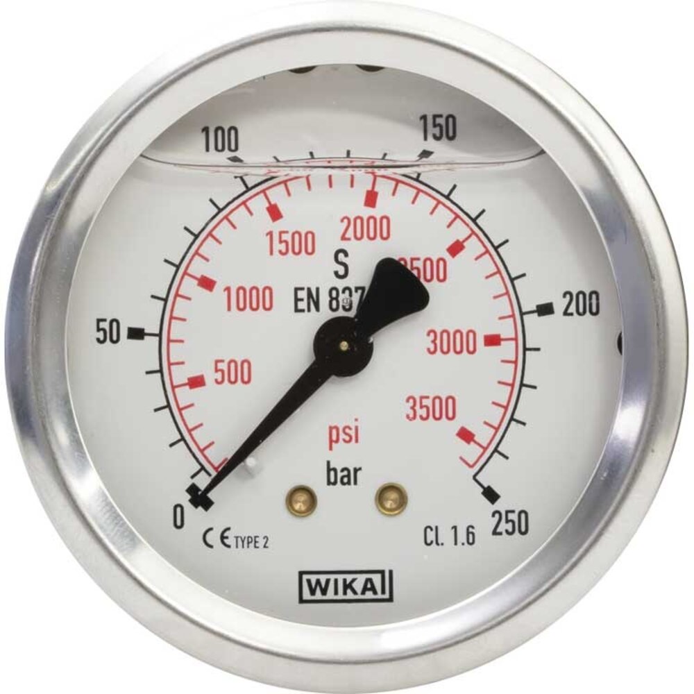 Manometer WIKA, 1/4" AG, 0 - 100 bar, 63 mm Manometer WIKA, 1/4" AG, 0 - 100 bar, 63 mm