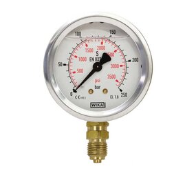 Manometer WIKA, 1/4" AG, 0 - 160 bar, 63 mm Manometer WIKA, 1/4" AG, 0 - 160 bar, 63 mm