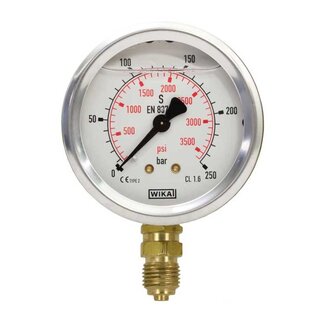 Manometer WIKA, 1/4" AG, 0 - 160 bar, 63 mm