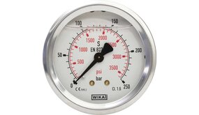 Manometer WIKA, 1/4" AG, 0 - 250 bar, 50 mm Manometer WIKA, 1/4" AG, 0 - 250 bar, 50 mm