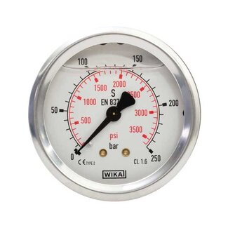 Manometer WIKA, 1/4" AG, 0 - 250 bar, 63 mm