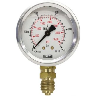 Manometer WIKA, 1/4" AG, 0 - 400 bar, 50 mm