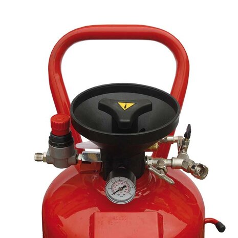 Schuimer, 100 liter, rood gelakt Schuimer, 100 liter, rood gelakt