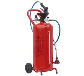 Schuimer, RVS, 50 liter, rood gelakt