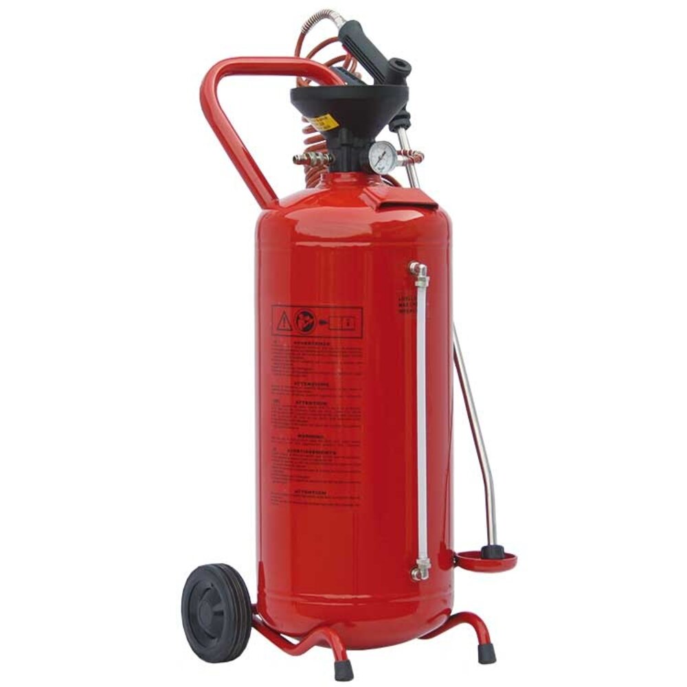 Schuimer, RVS, 50 liter, rood gelakt Schuimer, RVS, 50 liter, rood gelakt