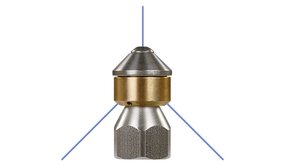 Rioolsproeier roterend ST-49.1, 3/8" IG, 3xA - 1xV, 180 Rioolsproeier roterend ST-49.1, 3/8" IG, 3xA - 1xV, 180