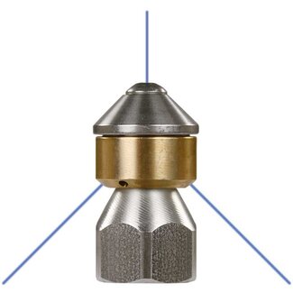 Rioolsproeier roterend ST-49.1, 3/8" IG, 3xA - 1xV, 180