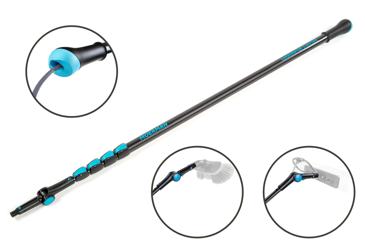 Moerman CARBONATOR TELESCOOPSTEEL 5 SECTIES + DR. ANGLE MINI